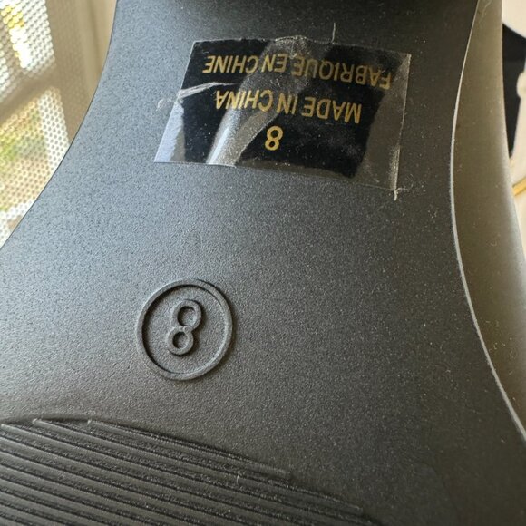 NWOB/NWT Jeffrey Campbell THUNDRSTRM Matte Black Rubber Cowboy Rain Boots Size 8 - Picture 2 of 6